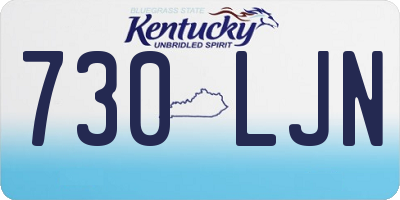 KY license plate 730LJN