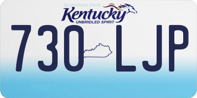 KY license plate 730LJP