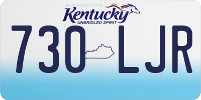 KY license plate 730LJR