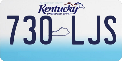 KY license plate 730LJS