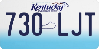 KY license plate 730LJT