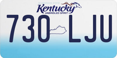 KY license plate 730LJU