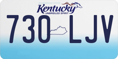 KY license plate 730LJV