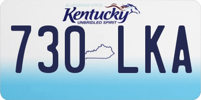 KY license plate 730LKA