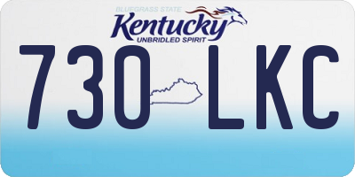 KY license plate 730LKC