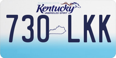 KY license plate 730LKK