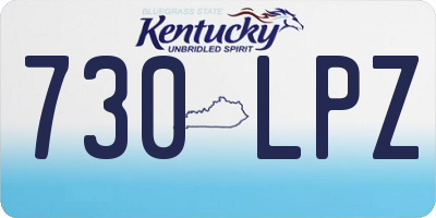 KY license plate 730LPZ