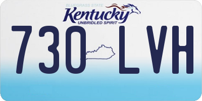 KY license plate 730LVH