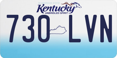 KY license plate 730LVN