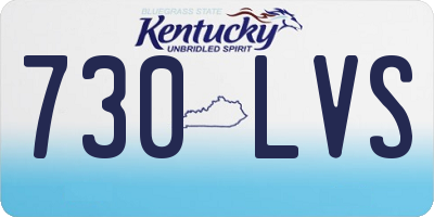 KY license plate 730LVS