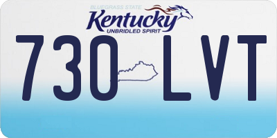 KY license plate 730LVT