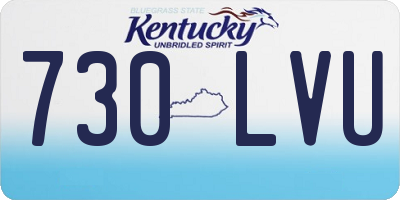 KY license plate 730LVU