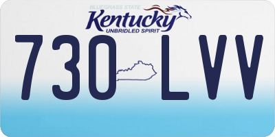 KY license plate 730LVV