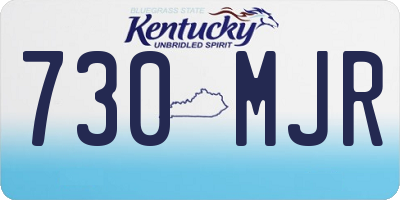 KY license plate 730MJR