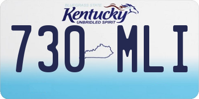 KY license plate 730MLI