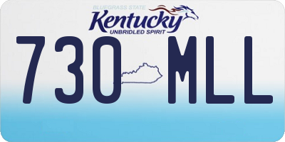 KY license plate 730MLL