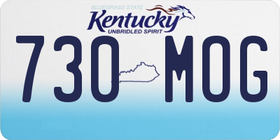 KY license plate 730MOG