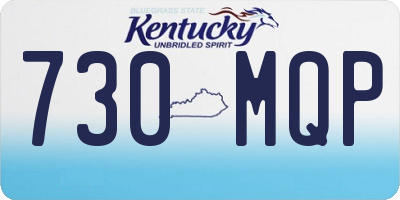 KY license plate 730MQP