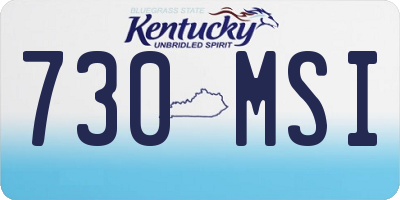 KY license plate 730MSI