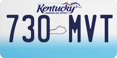 KY license plate 730MVT