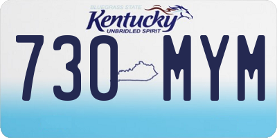 KY license plate 730MYM