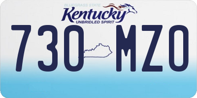 KY license plate 730MZO