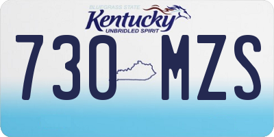 KY license plate 730MZS