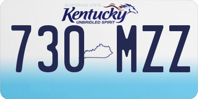 KY license plate 730MZZ