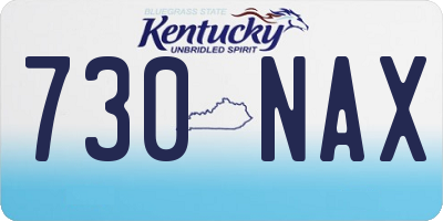 KY license plate 730NAX