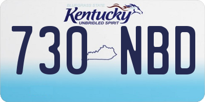 KY license plate 730NBD