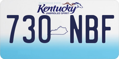 KY license plate 730NBF
