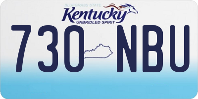 KY license plate 730NBU