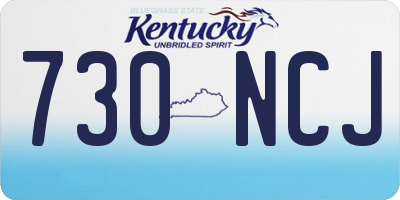 KY license plate 730NCJ