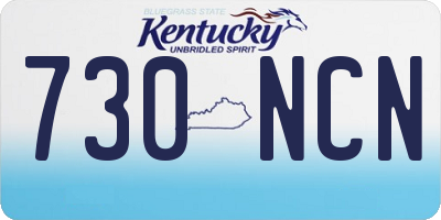 KY license plate 730NCN