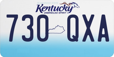 KY license plate 730QXA