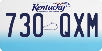KY license plate 730QXM