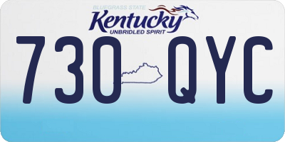 KY license plate 730QYC