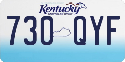 KY license plate 730QYF