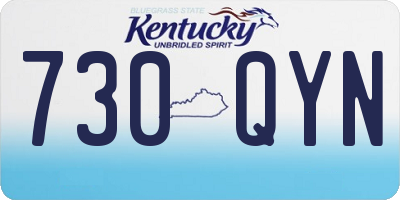 KY license plate 730QYN