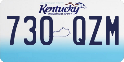 KY license plate 730QZM