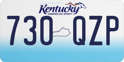 KY license plate 730QZP
