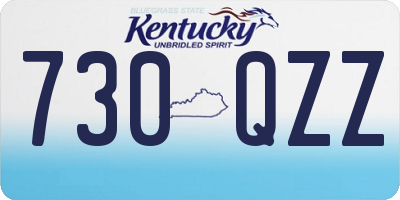 KY license plate 730QZZ