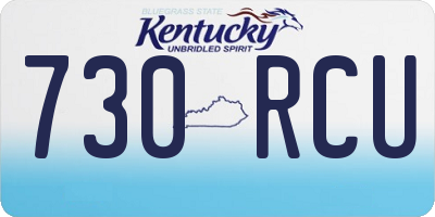 KY license plate 730RCU