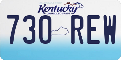 KY license plate 730REW