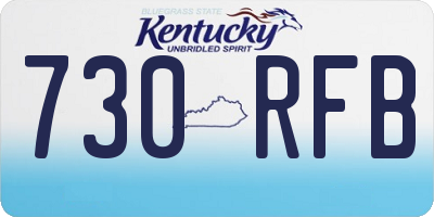 KY license plate 730RFB