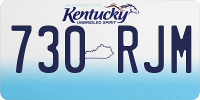 KY license plate 730RJM