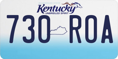 KY license plate 730ROA