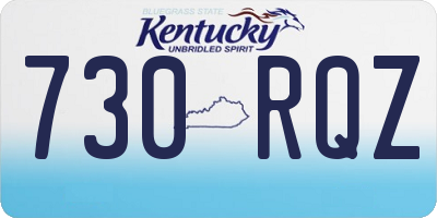 KY license plate 730RQZ