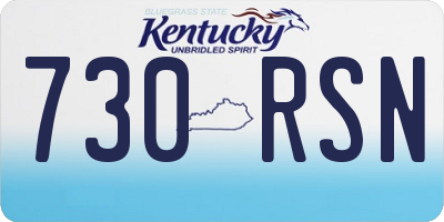 KY license plate 730RSN