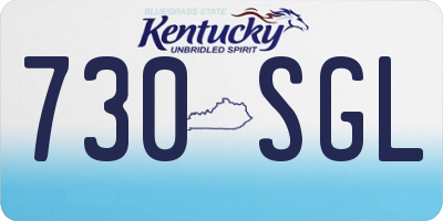 KY license plate 730SGL